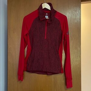 Adidas Climalite Performer Baseline Quarter Zip Performance Pullover Top S